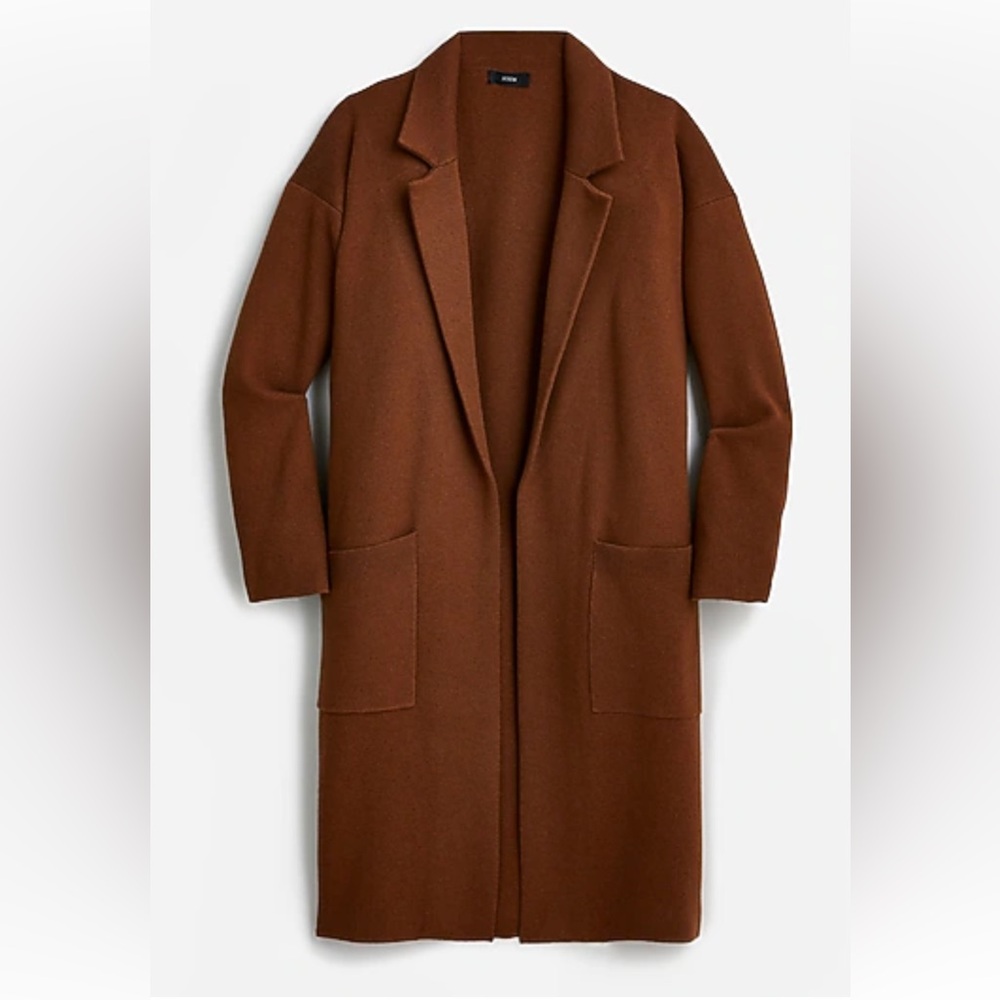 J.CREW Ella open-front long sweater blazer